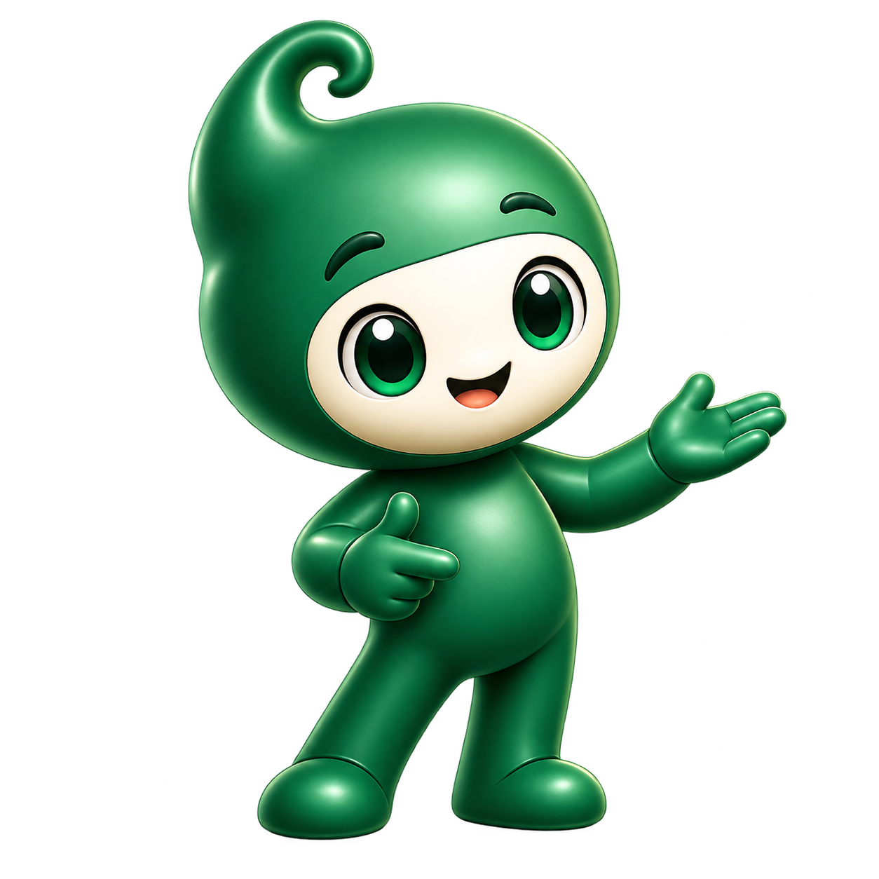 Mascot growing a marketing signal