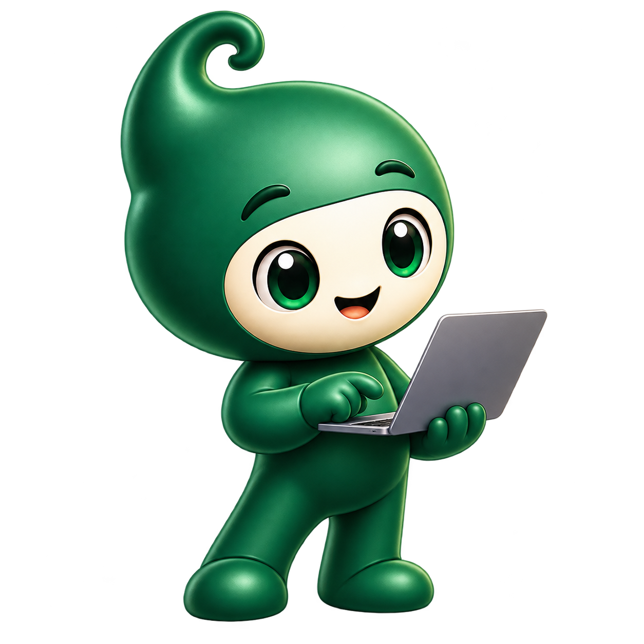 Mascot holding a sign