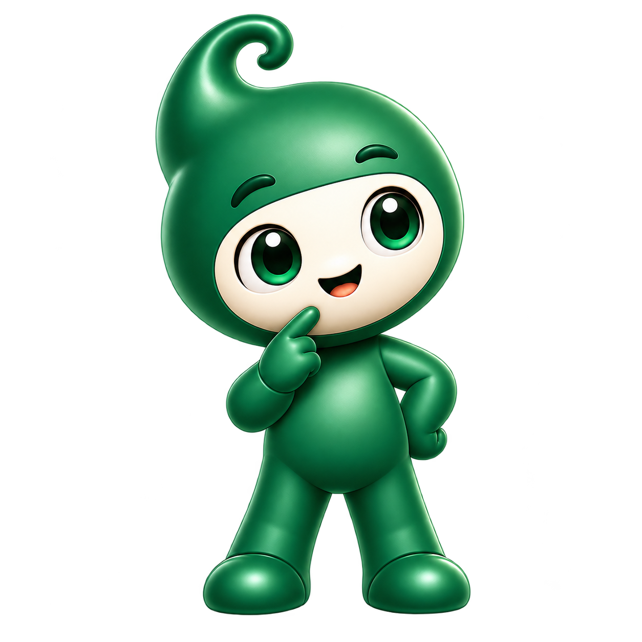 Mascot illustrating a creative idea