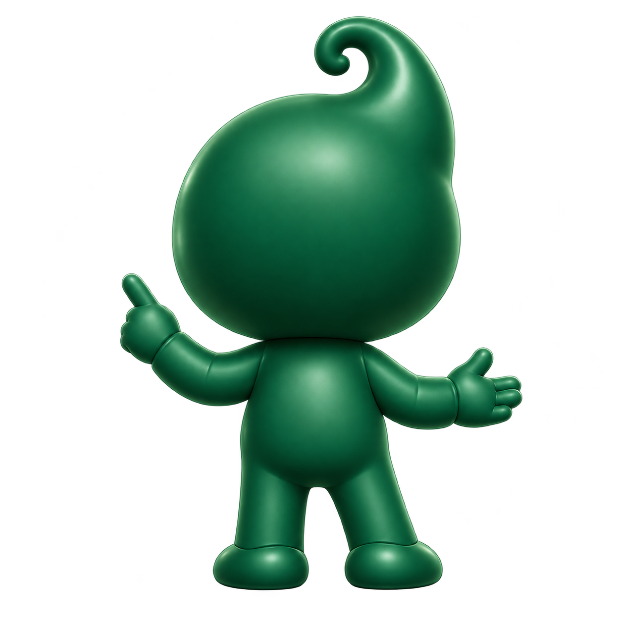 Mascot presenting a marketing idea