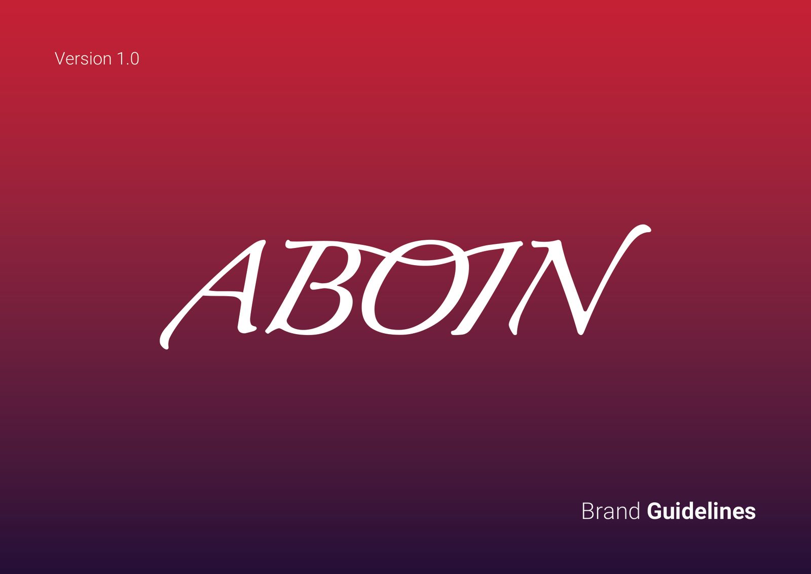 ABOIN Care brand guidelines cover
