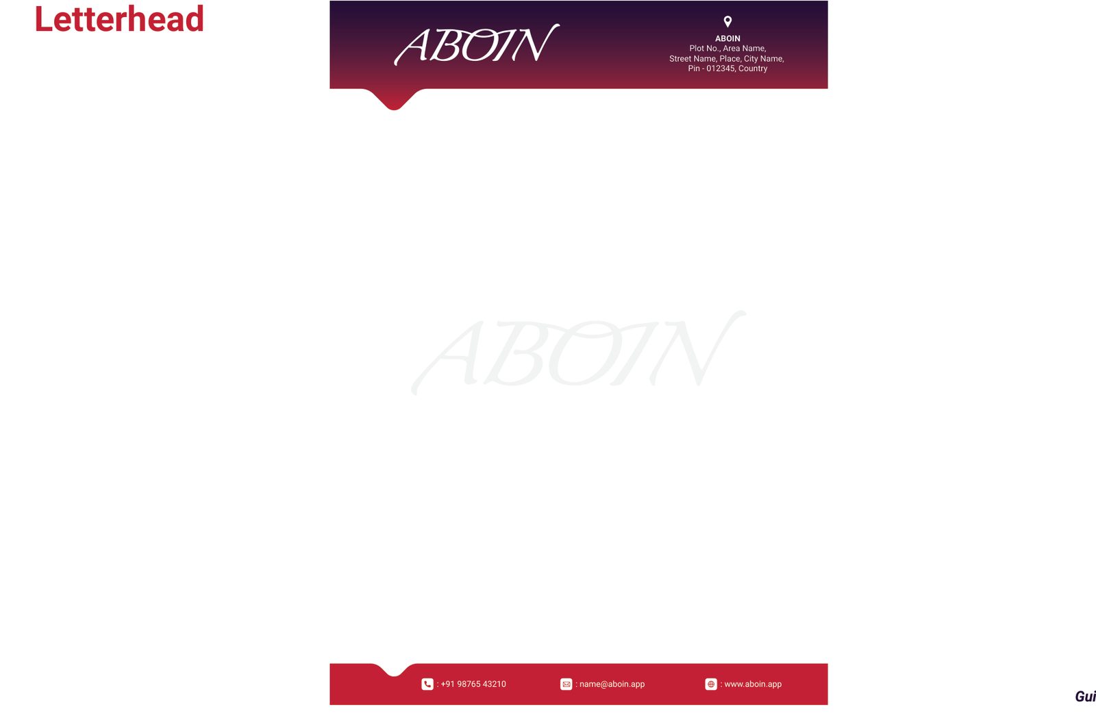 ABOIN Care Letterhead