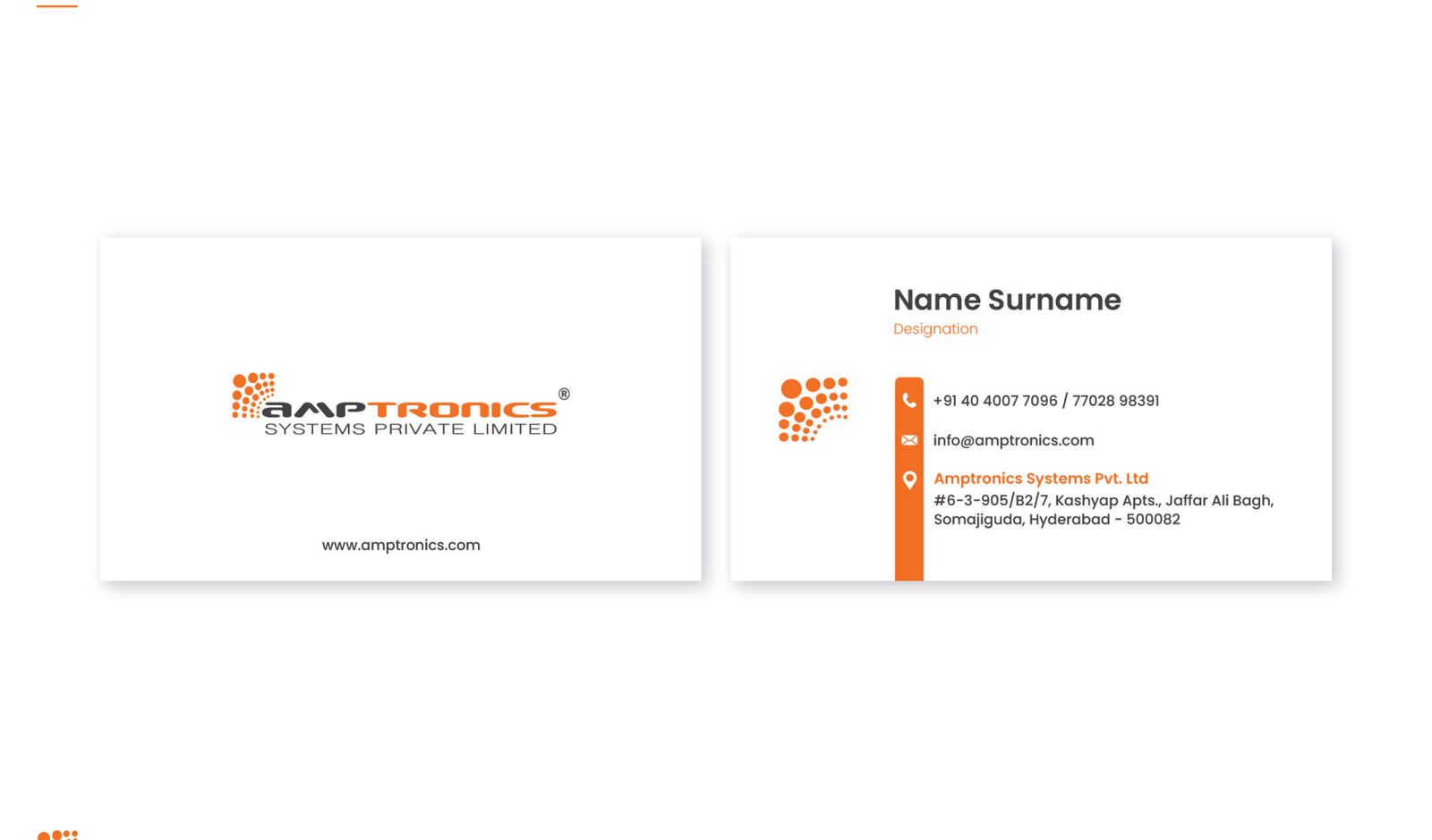 Amptronics Business card