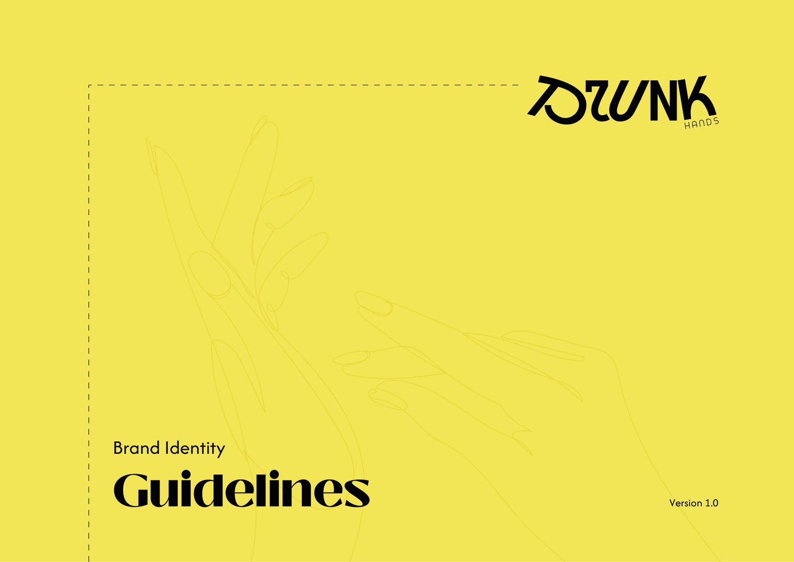 Drunk Hands brand guidelines cover