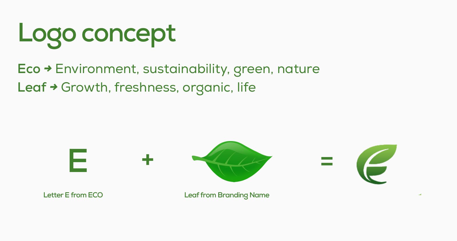 Eco Leaf logo concept