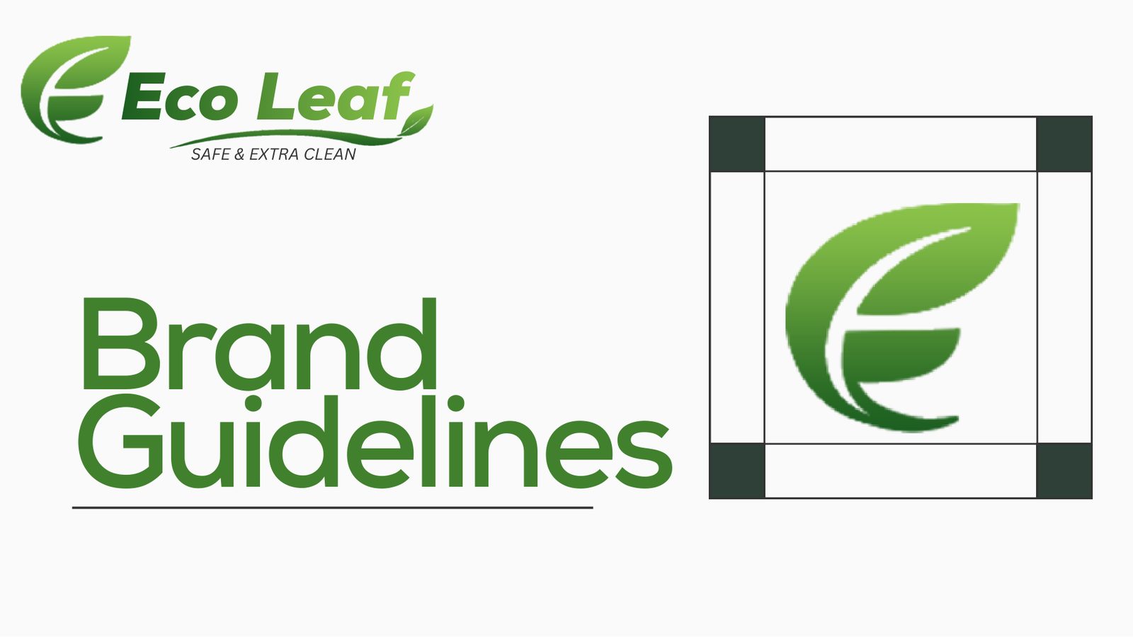 Eco Leaf brand guidelines cover