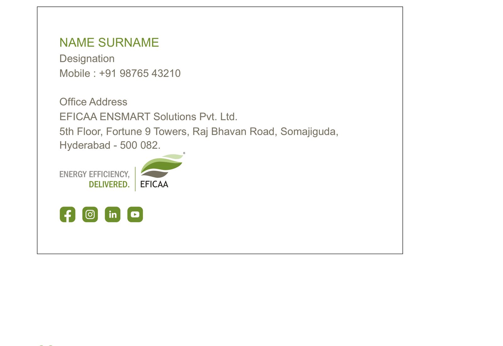 Eficaa Email signature