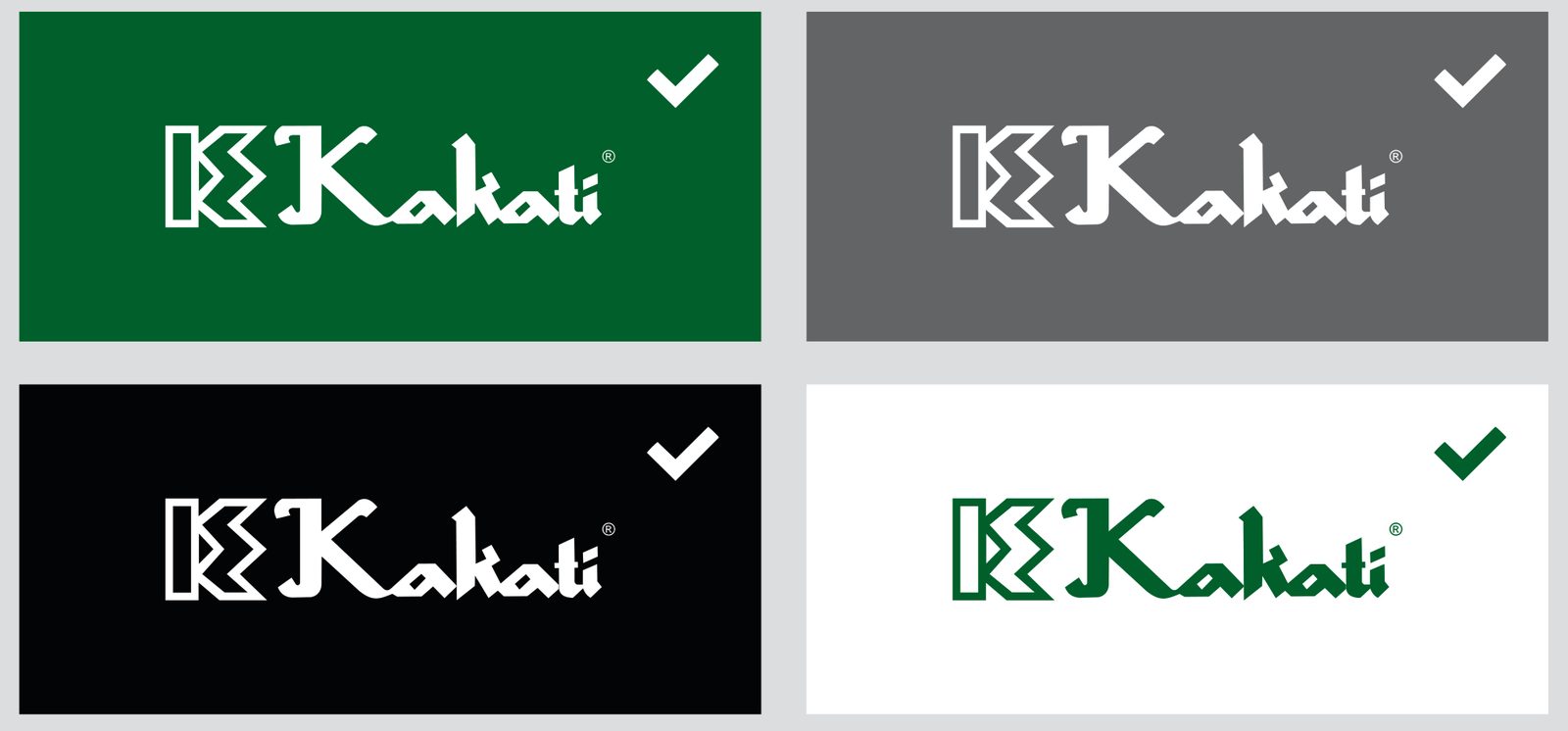 Kakati logo on backgrounds