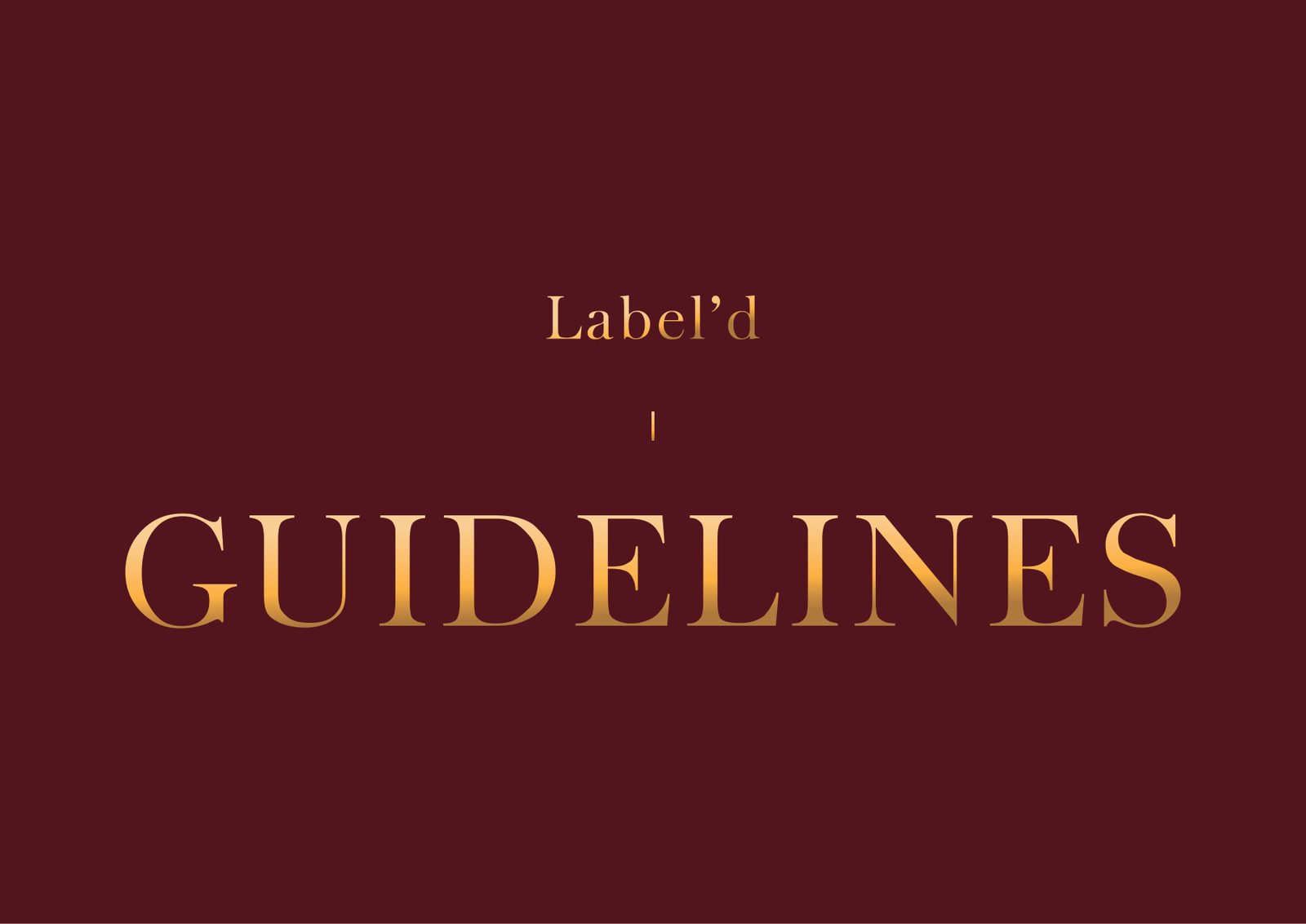 Label’d brand guidelines cover
