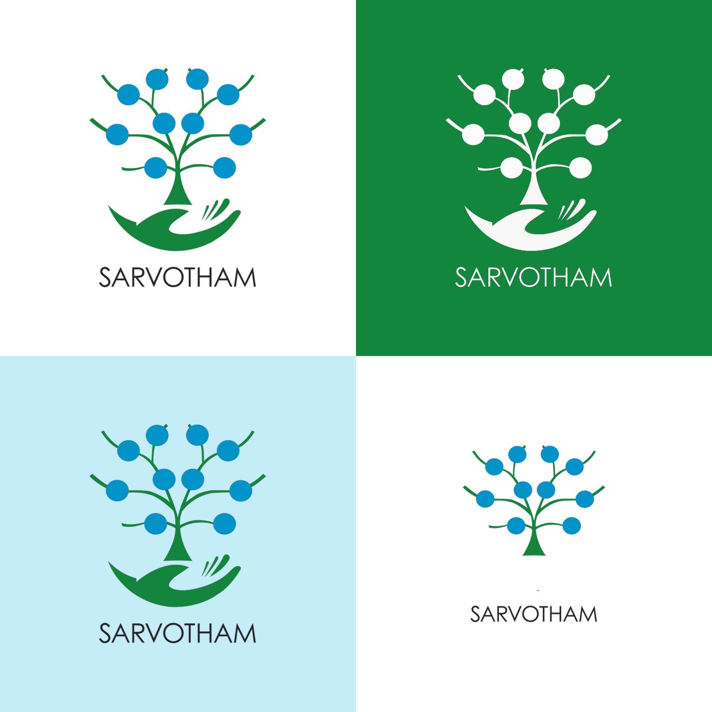 Sarvotham Care logo on colour