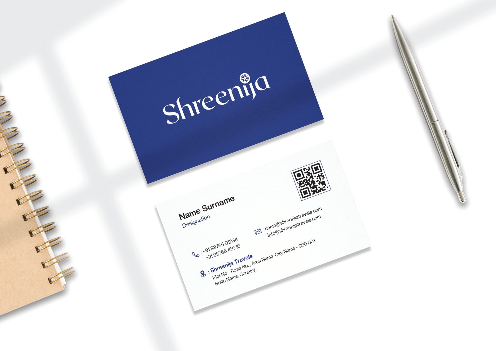 Shreenija Travels Business card