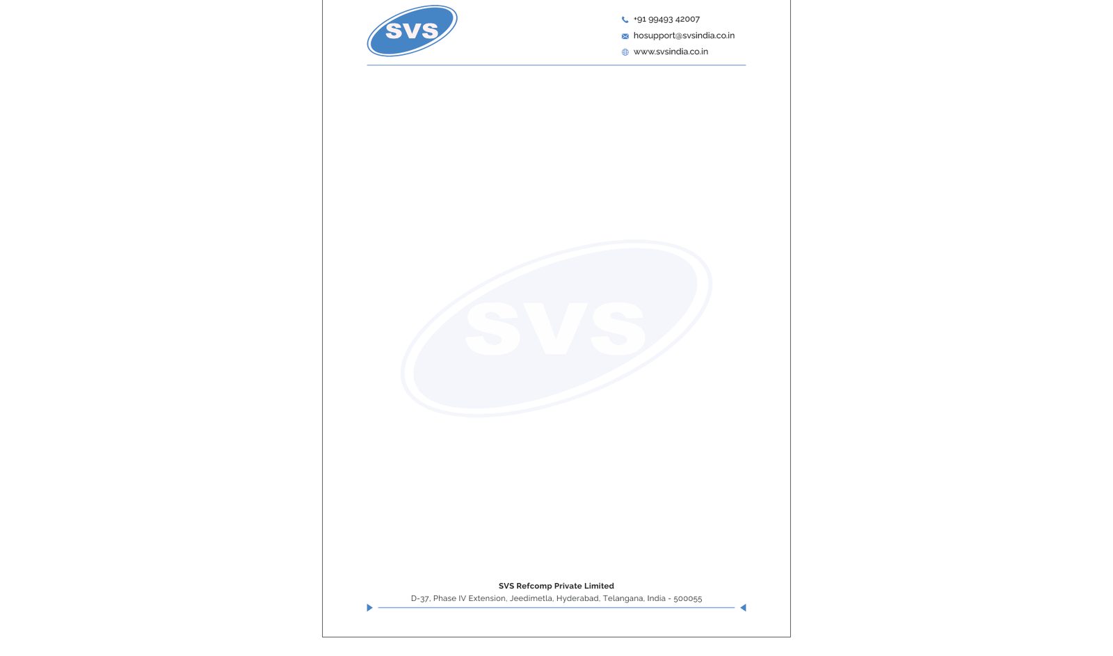 SVS Group Letterhead